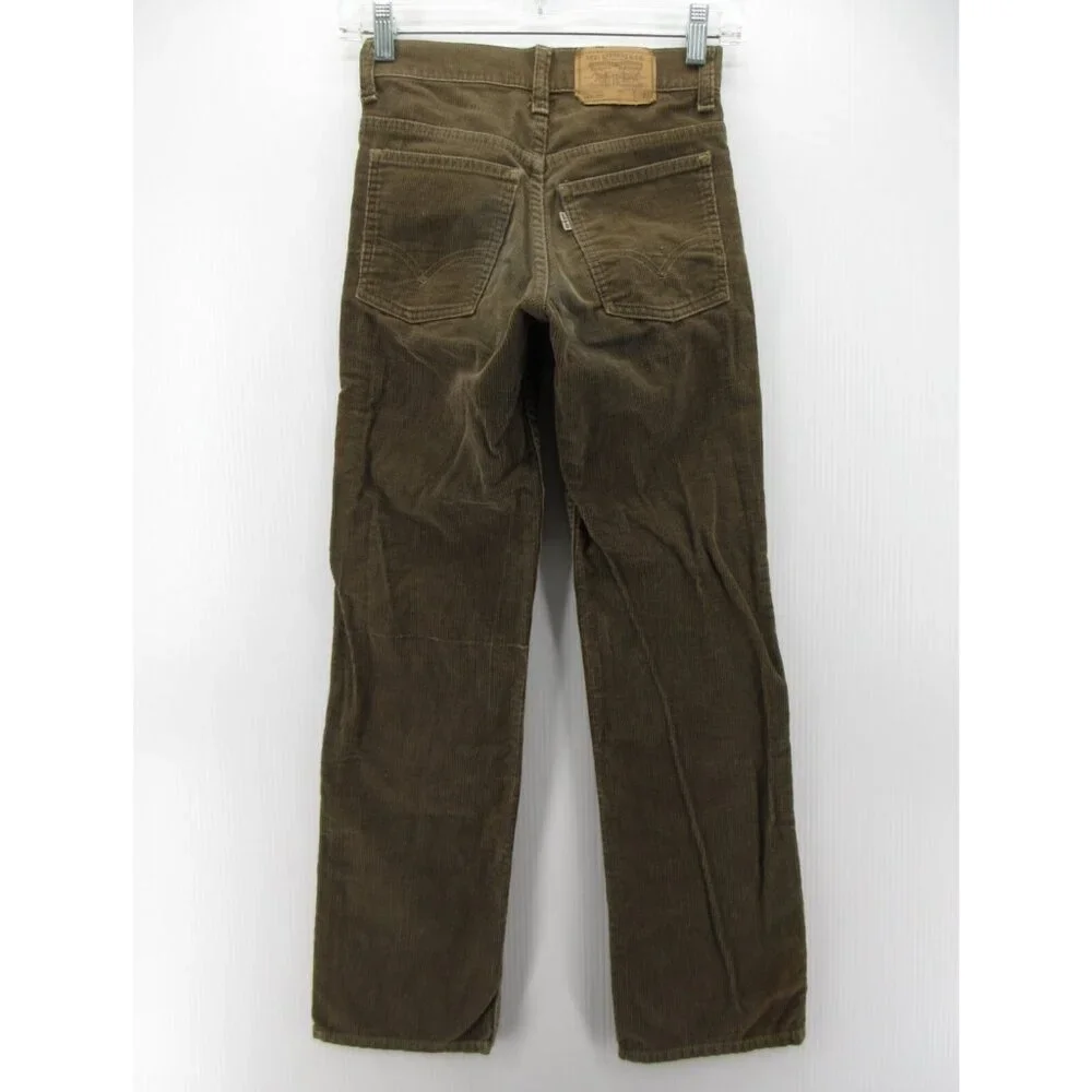 VINTAGE Levis Jeans 25X30 Student 715 1529 Corduroy Pants 80s USA *